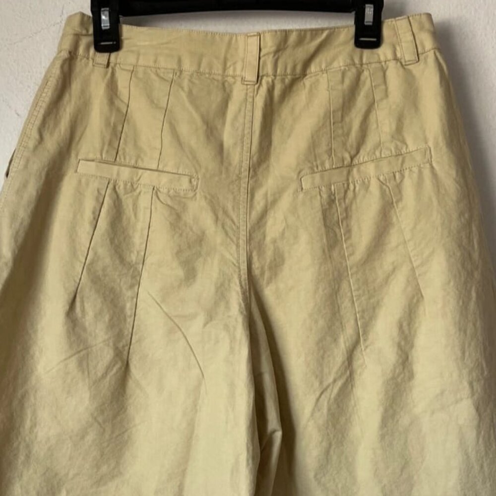 Free People High Street Brown Rice Trouser Shorts Sz 4 New Cotton/Linen - Picture 5 of 15